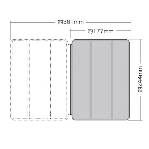 PDA-IPAD57BK / iPad Air ソフトレザーケース（ブラック）