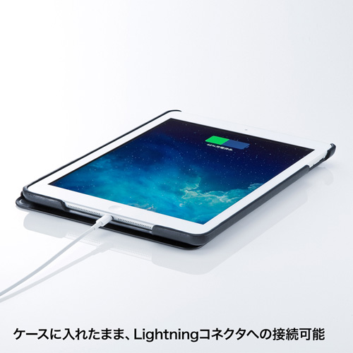 PDA-IPAD57BK / iPad Air ソフトレザーケース（ブラック）