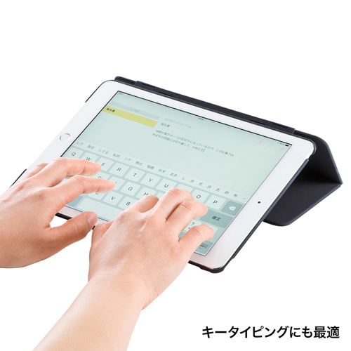 PDA-IPAD64BK / iPad Air 2ハードケース（スタンドタイプ・ブラック）