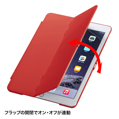 PDA-IPAD64R / iPad Air 2ハードケース（スタンドタイプ・レッド）