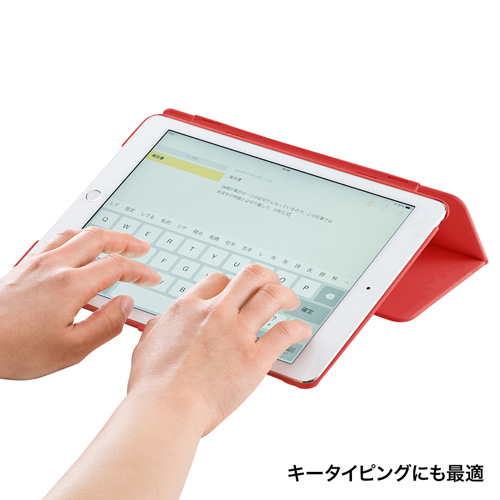 PDA-IPAD64R / iPad Air 2ハードケース（スタンドタイプ・レッド）