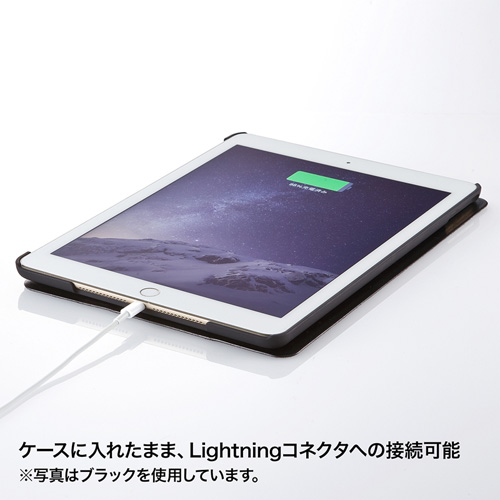 PDA-IPAD67R / iPad Air 2ソフトレザーケース（レッド）