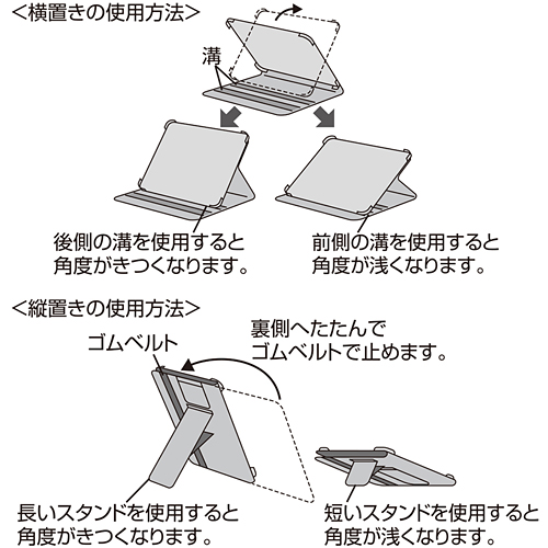 PDA-IPAD8BK / iPadスタンドケース