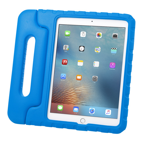 PDA-IPAD95BL【 9.7インチiPad Pro/iPad Air 2衝撃吸収ケース（ブルー）】子どもに持たせても安心。iPad Air  2/Pro 9.7インチをしっかり守る衝撃吸収ケース。ブルー。 | サンワサプライ株式会社
