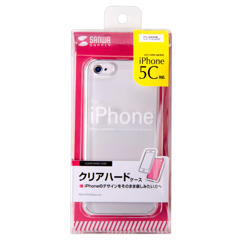 PDA-IPH003CL / iPhone 5c用クリアハードケース（クリア）