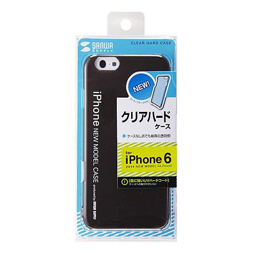 PDA-IPH006BK / iPhone 6s・6用クリアハードケース（クリアブラック）