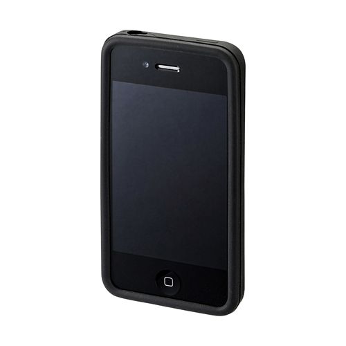 PDA-IPH40BK / iPhone 4S用シリコンケース（ブラック）