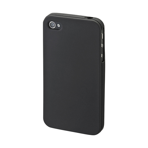 PDA-IPH40BK / iPhone 4S用シリコンケース（ブラック）