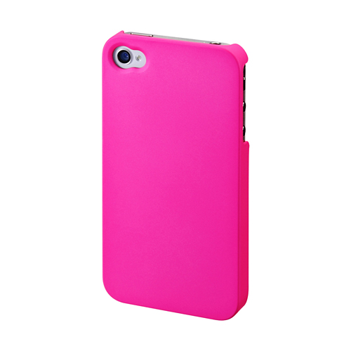 PDA-IPH44P【iPhone 4S用ラバーコーティングハードケース（ピンク