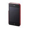 PDA-IPH44R / iPhone4S用ラバーコーティングハードケース（レッド）