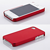 PDA-IPH44R / iPhone4S用ラバーコーティングハードケース（レッド）