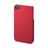 PDA-IPH44R / iPhone4S用ラバーコーティングハードケース（レッド）