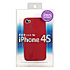 PDA-IPH44R / iPhone4S用ラバーコーティングハードケース（レッド）
