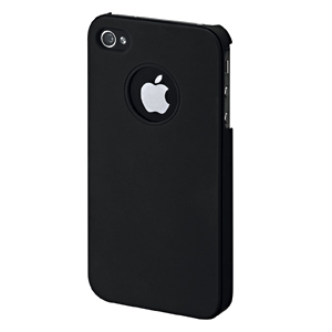 PDA-IPH46BK / ラバーコーティングハードケース(iPhone 4S/4用・ブラック)