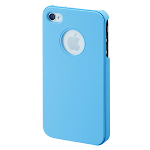 PDA-IPH46BL / ラバーコーティングハードケース(iPhone 4S/4用・ブルー)