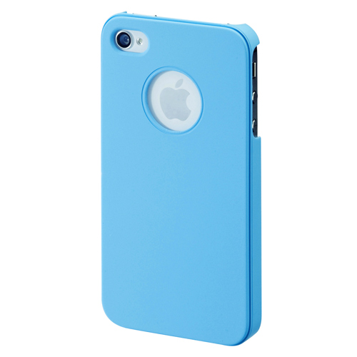 PDA-IPH46BL / ラバーコーティングハードケース（iPhone 4S/4用・ブルー）