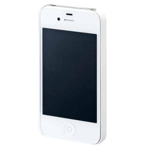 PDA-IPH46W / ラバーコーティングハードケース（iPhone 4S/4用・ホワイト）
