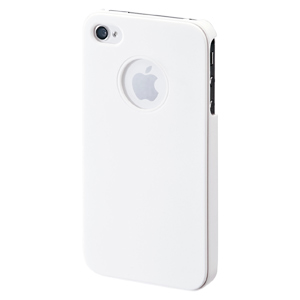 PDA-IPH46W / ラバーコーティングハードケース(iPhone 4S/4用・ホワイト)