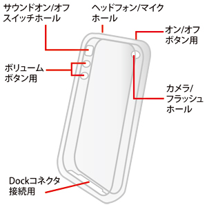 PDA-IPH66CL / iPhone4用シリコンケース（クリア）