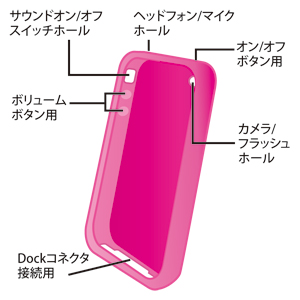 PDA-IPH66P / iPhone4用シリコンケース（ピンク）