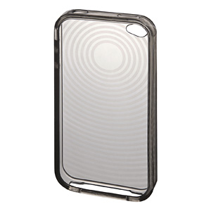 PDA-IPH67BK / iPhone4用TPUセミハードケース(ブラック)