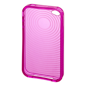 PDA-IPH67P / iPhone4用TPUセミハードケース(ピンク)