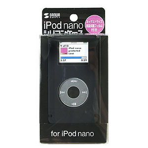 PDA-IPOD12BK / iPod nanoシリコンケース（ブラック）