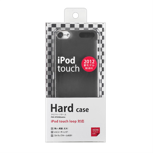 PDA-IPOD62BK / クリアハードケース （iPod touch 第5世代用・クリアブラック）