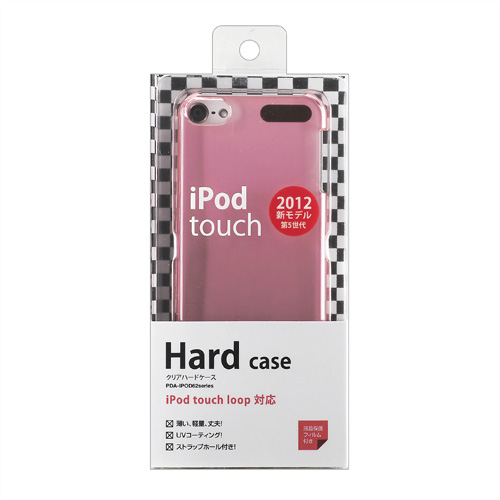 PDA-IPOD62P / クリアハードケース （iPod touch 第5世代用・クリアピンク）