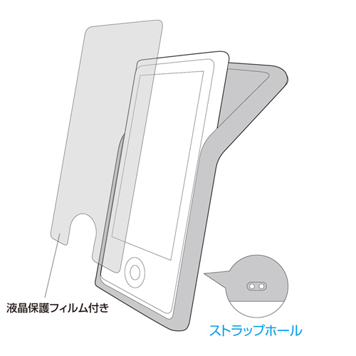 PDA-IPOD71CL / シリコンケース（iPod nano 第7世代用・クリア）