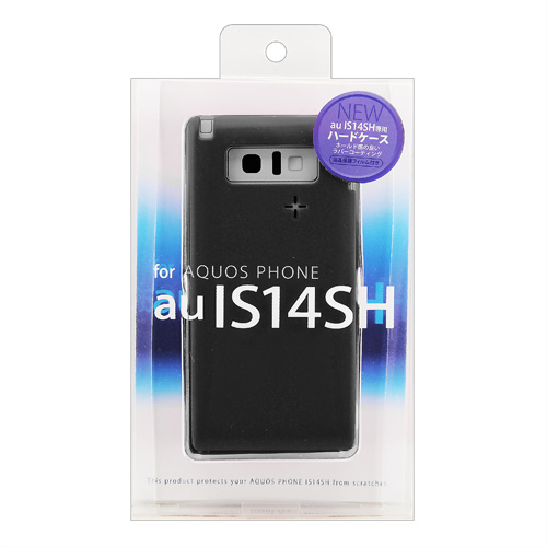 PDA-IS12BK / ラバーコーティングハードケース（AQUOS PHONE IS14SH用・ブラック）