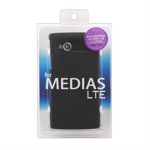 PDA-ME10BK / ラバーコーティングハードケース（NTTドコモ NECカシオ MEDIAS LTE用・ブラック）