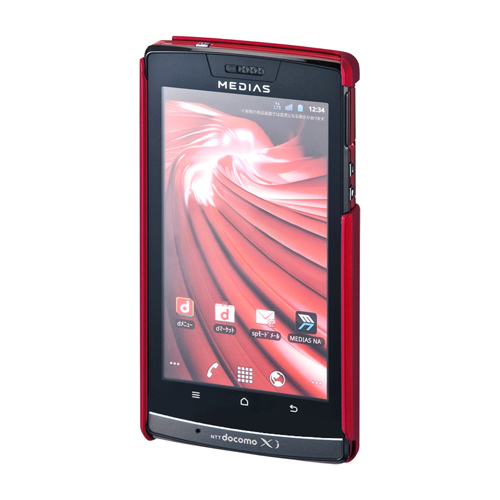 PDA-ME10R / ラバーコーティングハードケース（NTTドコモ NECカシオ MEDIAS LTE用・レッド）