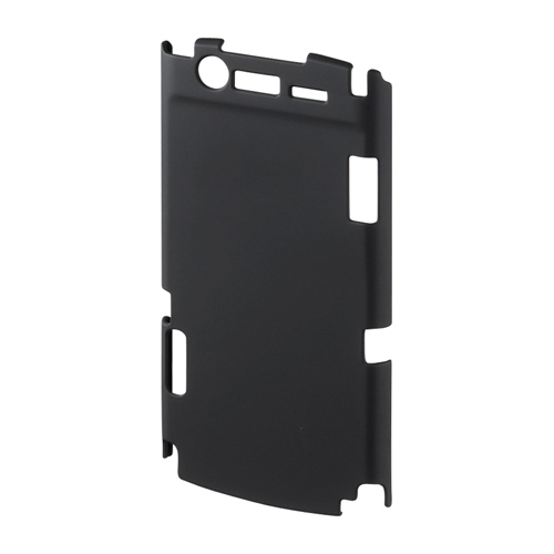 PDA-ME12BK / ラバーコーティングハードケース（NTTドコモ NECカシオ MEDIAS ES用・ブラック）