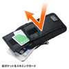 PDA-MGSG3BK / スキミング防止ポケット付きマルチガジェットケース（L)