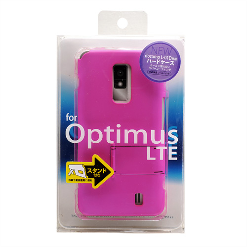 PDA-OP2P / ラバーコーティングハードケース（NTTドコモ Optimus LTE L-01D用・ピンク）