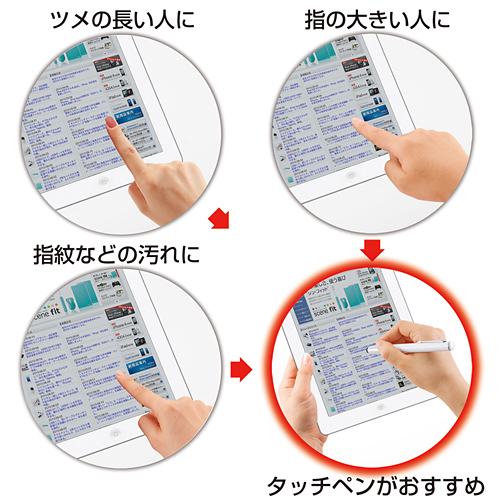 PDA-PEN23W / iPad 2・iPad用タッチペン（ホワイト）