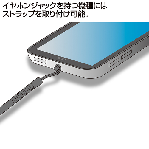 PDA-PEN25BK / スマートフォン＆タブレット用タッチペン（ブラック）