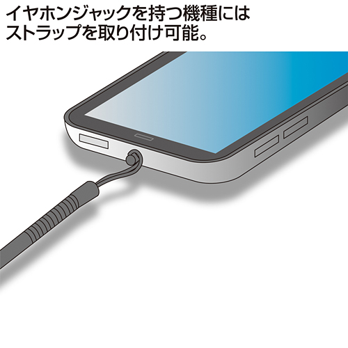 PDA-PEN25SV / スマートフォン＆タブレット用タッチペン（シルバー）
