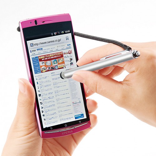 PDA-PEN25SV / スマートフォン＆タブレット用タッチペン（シルバー）