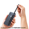 PDA-PEN45BK / 充電式自動電源ON/OFFタッチペン（ブラック）