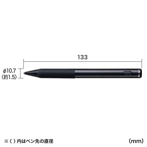 PDA-PEN47BK / 充電式極細タッチペン（ブラック）