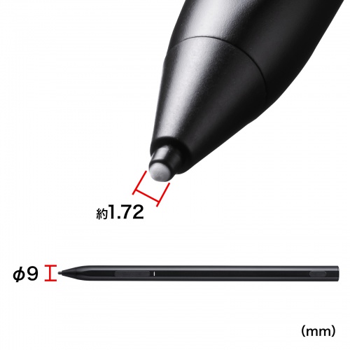 PDA-PEN57BK / Microsoft Surface専用充電式極細タッチペン（ブラック）