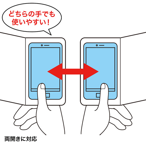 PDA-SPC31R / 手帳型スマートフォンケース（Lサイズ・レッド）