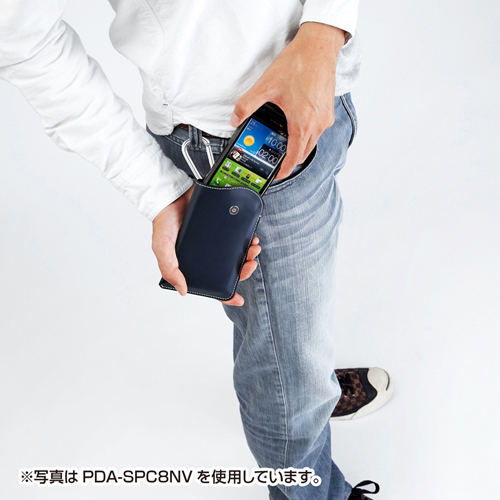 PDA-SPC8R / スマートフォンレザーケース（レッド）