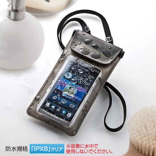 PDA-SPCWP1BK / スマートフォン防水ケース（ブラック）