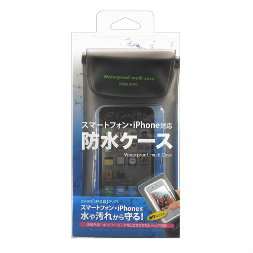 PDA-SPCWP1BK / スマートフォン防水ケース（ブラック）