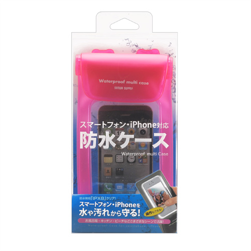PDA-SPCWP1P / スマートフォン防水ケース（ピンク）