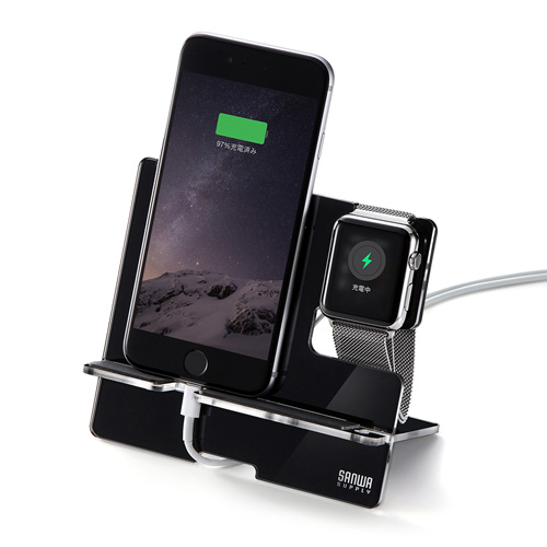 PDA-STN12BK / Apple Watch・iPhone用充電スタンド（ブラック）