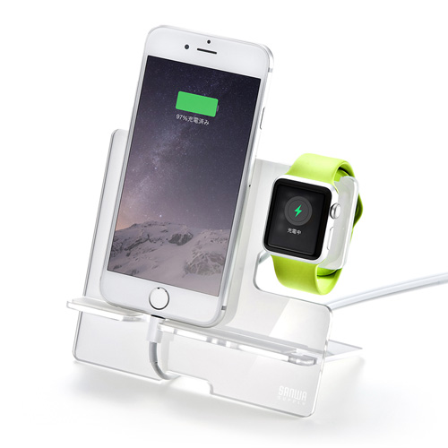 PDA-STN12W / Apple Watch・iPhone用充電スタンド（ホワイト）